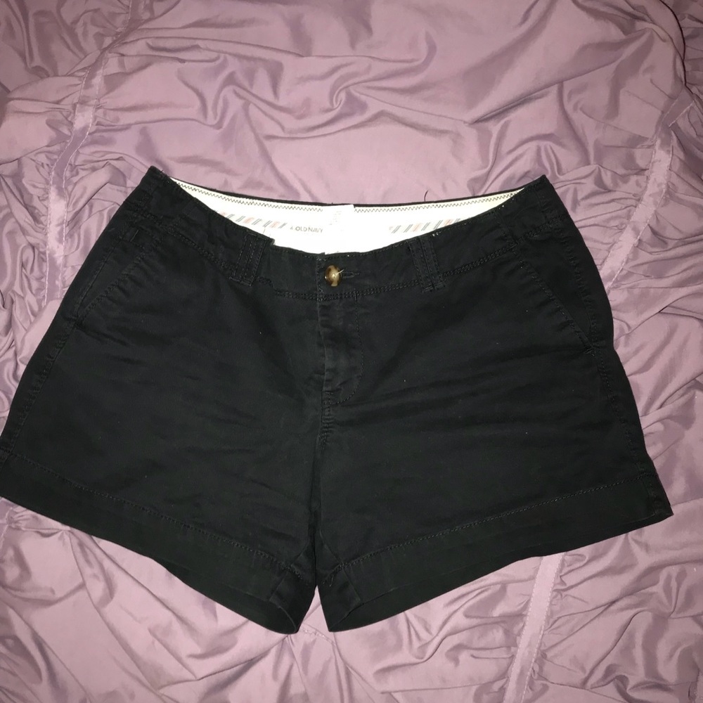 black shorts